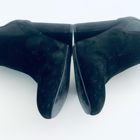 Cole Haan - Black Suede Boots with 3 Inch Block Heel - Great Condition - Picture 6 of 15